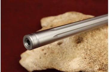 Image of KIDD Innovative Design Fluted 18 Inch Match Stainless Steel Bull Barrel Bead Threaded And Capped, Polished, Silver, 22BRL-SS-F-18-POL-TC