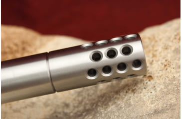 Image of KIDD Innovative Design Fluted 18 Inch Match Stainless Steel Bull Barrel Bead Threaded And Capped, Polished, Silver, 22BRL-SS-F-18-POL-TC