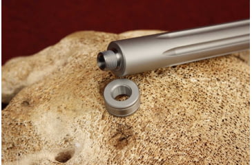 Image of KIDD Innovative Design Fluted 18 Inch Match Stainless Steel Bull Barrel Bead Threaded And Capped, Polished, Silver, 22BRL-SS-F-18-POL-TC