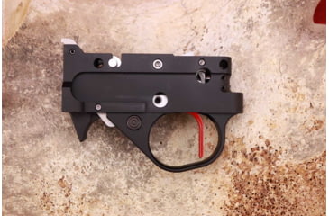 Image of KIDD Innovative Design Two Stage Trigger Unit For Ruger 1022, Straight Extended, Black Red, TG2-B-RS-X
