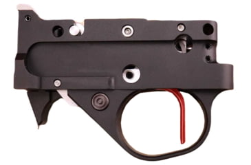 Image of KIDD Innovative Design Two Stage Trigger Unit For Ruger 1022, Straight Extended, Black Red, TG2-B-RS-X