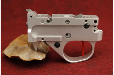 Image of KIDD Innovative Design Two Stage Trigger Unit For Ruger 1022, Straight Extended, Silver Red, TG2-S-RS-X