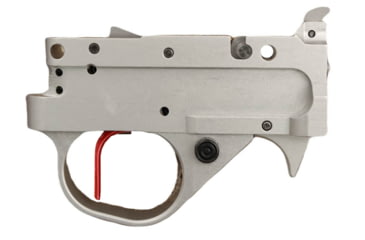 Image of KIDD Innovative Design Two Stage Trigger Unit For Ruger 1022, Straight Extended, Silver Red, TG2-S-RS-X