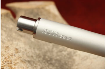 Image of KIDD Innovative Design Ultra Lightweight Fluted Bull Threaded Capped Barrel For Ruger 10/22, Silver, 22BRL-UL-S-TC