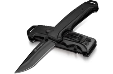 Image of USED Kilimanjaro Gear Allatro Assisted Open Folding Knife,3.6in, Black G10 Handle, Black Plain Blade KJ910117, EDEMO1, Used, Condition Like New, Inspect and Rebox