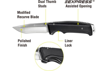 Image of Kilimanjaro Gear Allatro Assisted Open Folding Knife,3.6in, Black G10 Handle,Plain Blade KJ910116