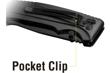 Image of Kilimanjaro Gear Allatro Folding Knife,3.6in, Black G10 Handle, Black Plain Blade KJ910019