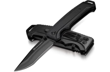 Image of Kilimanjaro Gear Allatro Folding Knife,3.6in, Black G10 Handle, Black Plain Blade KJ910019