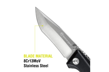Image of Kilimanjaro Gear Allatro Folding Knife,3.6in, Black G10 Handle,Plain Blade KJ910018