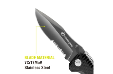 Image of Kilimanjaro Gear Annex Folding Knife,3.5in, Black G10 Handle, Black ComboEdge Blade KJ910030