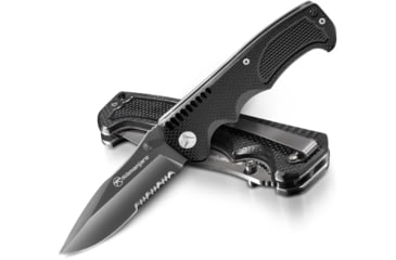 Image of Kilimanjaro Gear Annex Folding Knife,3.5in, Black G10 Handle, Black ComboEdge Blade KJ910030