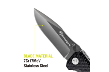 Image of Kilimanjaro Gear Annex Folding Knife,3.5in, Black G10 Handle, Black Plain Blade KJ910029