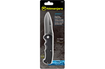 Image of Kilimanjaro Gear Annex Folding Knife,3.5in, Black G10 Handle, Black Plain Blade KJ910029