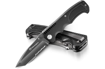 Image of Kilimanjaro Gear Annex Folding Knife,3.5in, Black G10 Handle, Black Tanto ComboEdge Blade KJ910031
