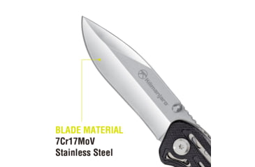 Image of Kilimanjaro Gear Caula Folding Knife,3.4in, Black Skeletonized G10 Handle,Plain Blade KJ910023