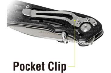 Image of Kilimanjaro Gear Caula Folding Knife,3.4in, Black Skeletonized G10 Handle,Plain Blade KJ910023