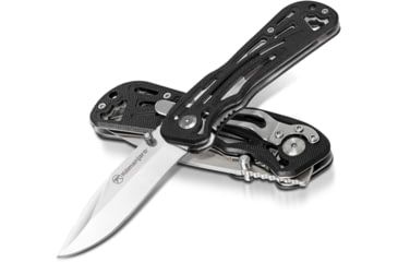 Image of Kilimanjaro Gear Caula Folding Knife,3.4in, Black Skeletonized G10 Handle,Plain Blade KJ910023