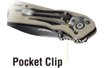 Image of Kilimanjaro Gear Caula Folding Knife,3.4in,Tan Skeletonized G10 Handle, Black Plain Blade KJ910022