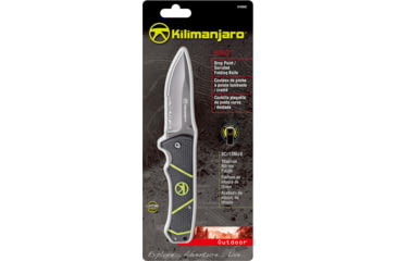 Image of Kilimanjaro Gear Kibo Folding Knife,3.5in, Black Handle, Black ComboEdge Blade KJ910092