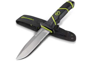 Image of Kilimanjaro Gear Kibo Survival Fixed Blade Knife,4.75in, Black Handle, Black ComboEdge KJ910091