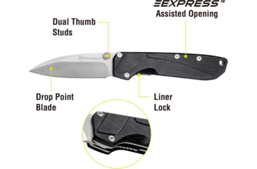Image of Kilimanjaro Gear Prota Assisted Open Folding Knife,2.6in, Black G10 Handle,Plain Blade KJ910200
