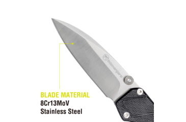 Image of Kilimanjaro Gear Prota Assisted Open Folding Knife,2.6in, Black G10 Handle,Plain Blade KJ910200