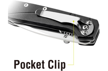 Image of Kilimanjaro Gear Prota Assisted Open Folding Knife,2.6in, Black G10 Handle,Plain Blade KJ910200