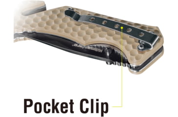Image of Kilimanjaro Gear UTAC Rescue Folding Knife,3.5in,Tan G10 Handle, Black Tanto Blade KJ910032