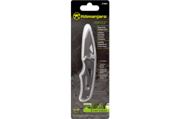 Image of Kilimanjaro Gear Vertice Folding Knife,2.6in,Skeletonized Black Handle, Black Plain KJ910061