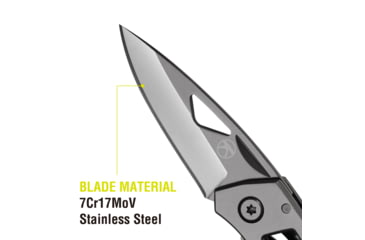 Image of Kilimanjaro Gear Vertice Folding Knife,2.6in,Skeletonized Handle,Plain Blade KJ910062