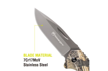 Image of Kilimanjaro Gear Victus Folding Knife,2.5in,Camo Handle, Black Plain Edge KJ910090