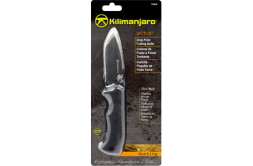 Image of Kilimanjaro Gear Victus Folding Knife,3.5in, Black Handle, Black Plain Edge KJ910048