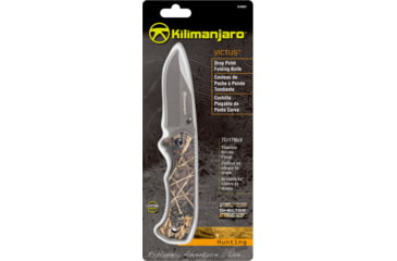 Image of Kilimanjaro Gear Victus Folding Knife,3.5in,Camo Handle, Black Plain Edge KJ910087