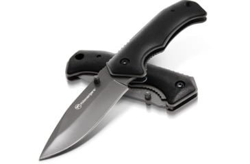 Image of Kilimanjaro Gear Victus Folding Knife,3in, Black Handle, Black Plain Edge KJ910085