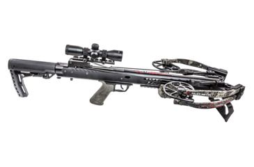 Image of Demo, Killer Instinct Furious Pro 9.5 Crossbow w/ Lumix 4 x 32 IR-E Scope, Rope Cocker, String Suppressors, 5-Bolt Quiver, HYPR Bolts and Field Tips, Stick of Rail Lube, True Timber Strata, 1093-DEMO