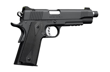 Image of Kimber Custom-TLE-RL-II Pistol, .45 ACP, 5.5 in barrel, matte black steel frame, black synthetic grip, recoil operated semi-automatic, single-action, grip safety, manual thumb safety, fixed tritium 3-dot night, 7 round magazine, KMBRCTMTLE/RLII2-FRRMPG