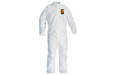 Image of Kimberly Clark KleenGuard A30 Coveralls, Zipper Front w 1in Flap, Extra White, 3XL, Case of 21, 46006-75