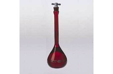 Image of Kimble/Kontes KIMAX Volumetric Flasks with [ST] PTFE Stopper, RAY-SORB, Class A, Kimble Chase 28016 500