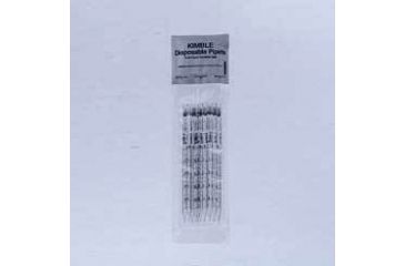 Image of Kimble/Kontes Shorty Disposable Serological Pipets, Case of 200, Glass, Sterile, Plugged, Kimble Individually Wrapped, 72115 10210