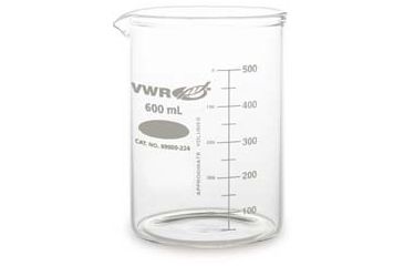 Image of Kimble/Kontes Heavy-Duty Low-Form Beakers with Double-Capacity Scale, Borosilicate Glass VW14005 400