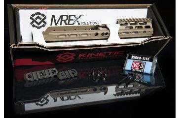 Image of Kinetic Development Group MREX Modular 6.5 - Modular Receiver Extension, Includes rail, two picattiny rail sections, screw/wrench kit, FDE MRX5-110