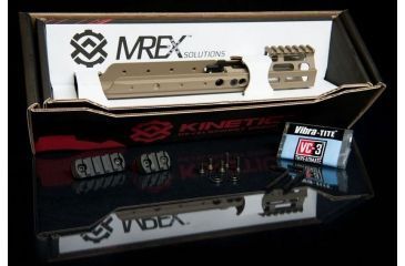 Image of Kinetic Development Group MREX MLOK 4.9 - Modular Receiver Extension, Includes rail, two picattiny rail sections, screw/wrench kit, FDE MRX5-130