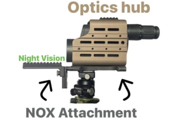 Image of Kinetic Development Group NOX Nighttime Optic Extension, Anodized Black, MSH5-150