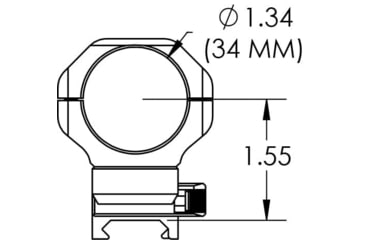 Image of Kinetic Development Group SIDELOK Cantilever Modular Mount Scope Rings, 34mm, SID5-141
