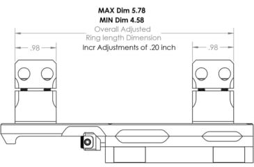 Image of Kinetic Development Group SIDELOK Cantilever Modular Mount Scope Rings, 34mm, SID5-141