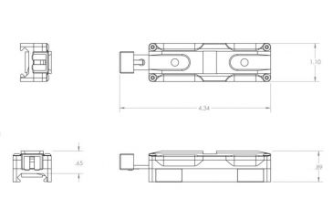 Image of Kinetic Development Group SIDELOK Mount for the COMP M4 &amp; Patrol Rifle Optics, Black SID5-110