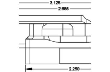 Image of Kinetic Development Group Sidelok Trijicon RMR Mount, Absolute Co-witness, Black, SID5-230