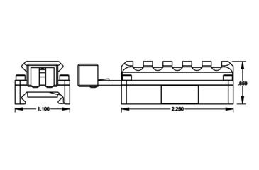 Image of Kinetic Development Group SIDELOK Universal Scope Riser Mount, Short Version, Black, SID5-050