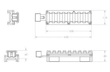Image of Kinetic Development Group SIDELOK Universal Scope Riser Short Version, Black SID5-100
