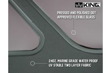 Image of King 4WD Replacement Soft Top, Jeep Wrangler TJ 1997 - 2006, w/o Upper Doors, w/ Tinted Windows, Black Diamond, 14010235